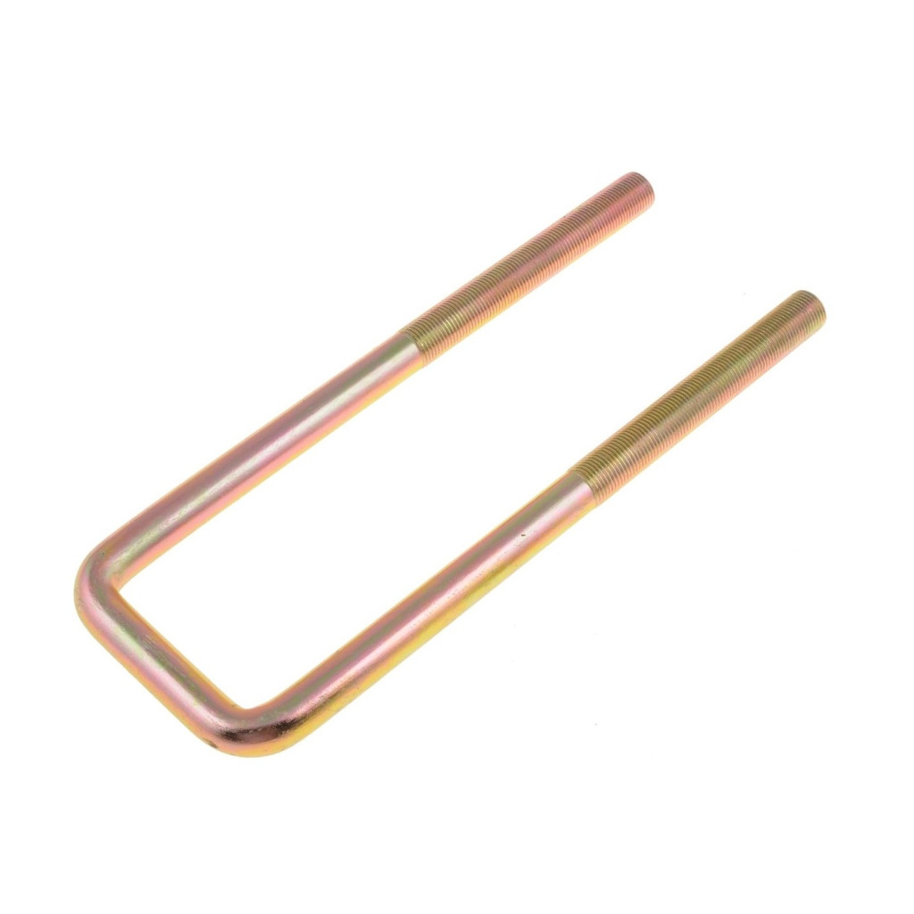 KarParts360 Threaded U-Bolt | Steel | Yellow Zinc | Square U-Bolt | Fine Thread | Heat Hardened | 5/8 Inches Thread Diameter