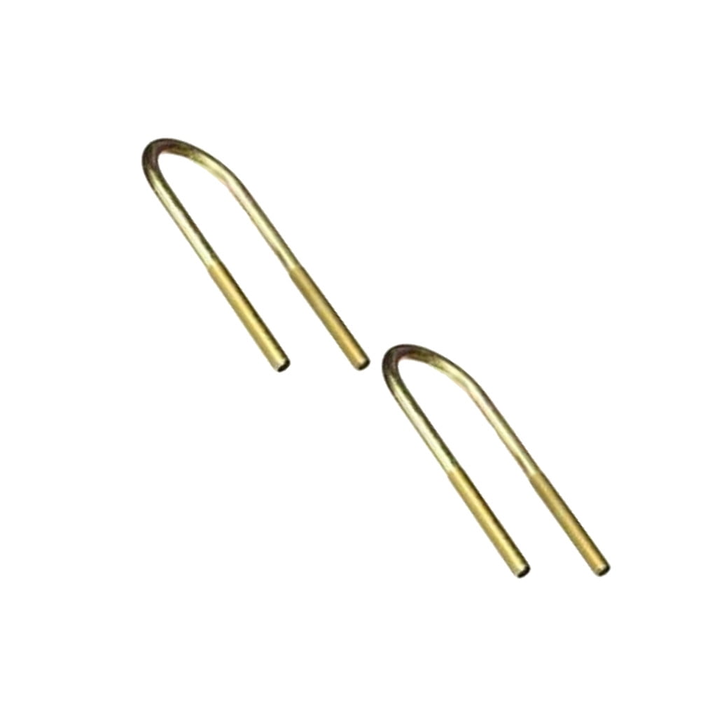 KarParts360 Threaded U-Bolts | Steel Material | Yellow Zinc Finish | Round U-Bolt | Hex Head Drive | Fine Thread | 1/2 Inches Thread Diameter | 2 pieces