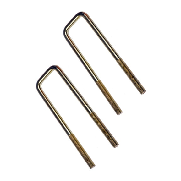 KarParts360 Threaded U-Bolts | Steel Material | Yellow Zinc Finish | Square U-Bolt | Hex Head Drive | Fine Thread | 1/2 Inches Thread Diameter | 2 pieces