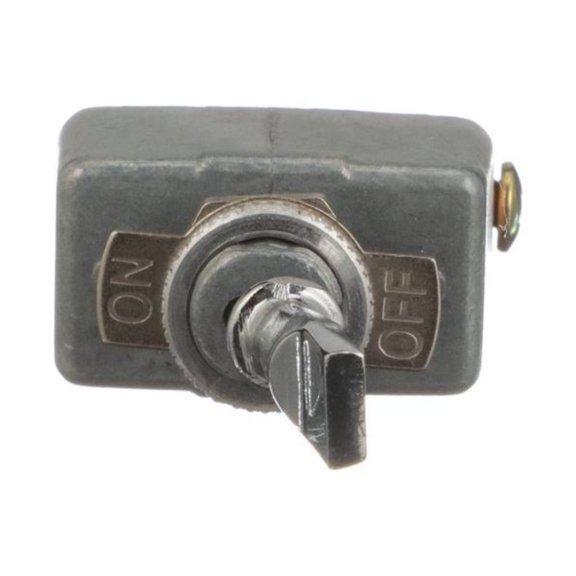 KarParts360 Toggle Switch | Metal, Aluminum | Silver Color | Single Pole Type | Mounting Holes Switch Mounting Type | Screw Terminal | Single Throw Type