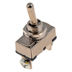 KarParts360 Toggle Switch | Metal Housing | Silver Color/Finish | Single Pole Type | Toggle Switch Actuation Type | 20A Amperage Rating