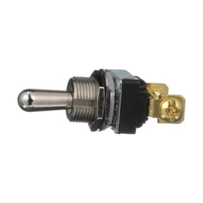 KarParts360 Toggle Switch | Metal | Silver Color | Single Pole Type | Screw-In Switch Mounting Type | Screw & Blade Terminal | Single Throw Type