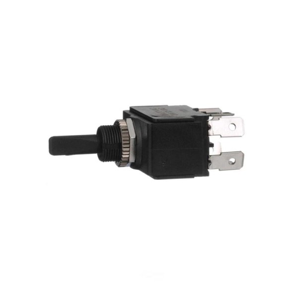 KarParts360 Toggle Switch | Plastic, Aluminum | Black Color | Single Pole Type | Snap Fit Switch Mounting Type | Blade Terminal | Single Throw Type