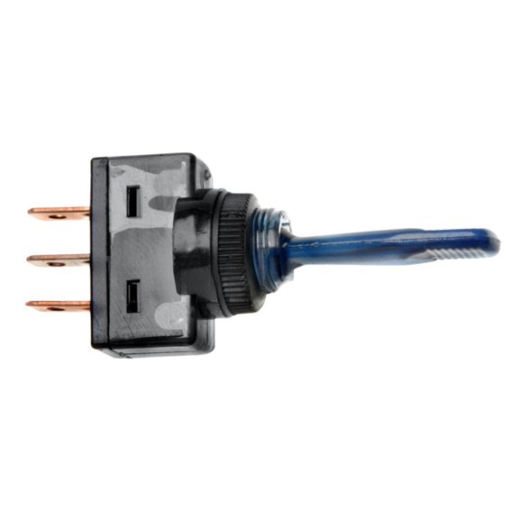 KarParts360 Toggle Switch | Plastic | Blue Color | Single Pole Type | Mounting Holes Switch Mounting Type | Blade Terminal | Single Throw Type