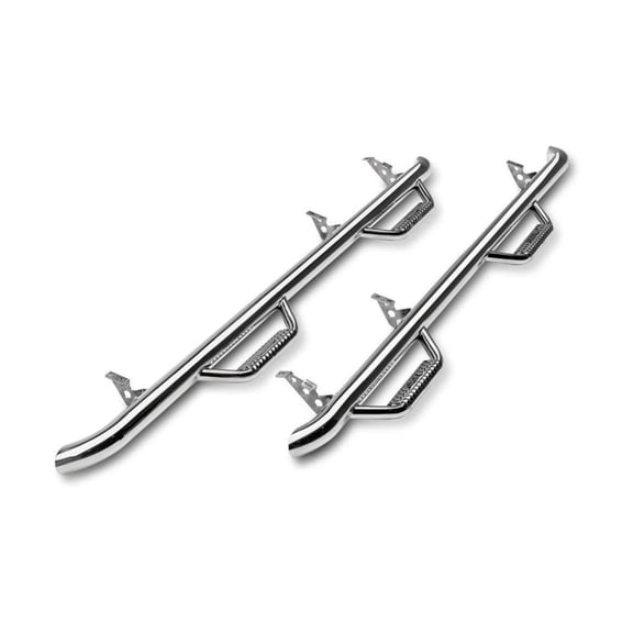 KarParts360 For Toyota 4Runner 2014 15 16 17 2018 Wheel To Wheel Nerf Steps | Stainless Steel | 4 Step Drop Down | 2 Inches Main Tube | With Cleated Steps
