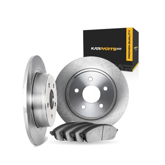 KarParts360 For Toyota Avalon 2005 2006 2007 Brake Rotor Set | Rear | Cast Iron | Excluded Calipers | Solid | Plain Rotor Style | 112 Millimeters / 4.41 Inches Bolt Circle | 6 Lug