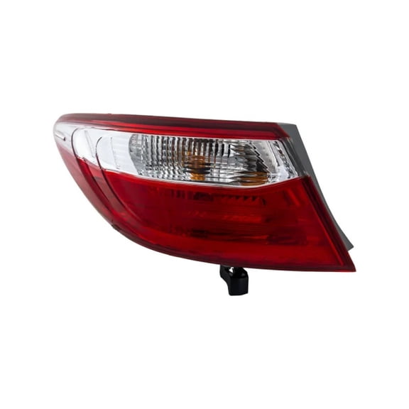KarParts360 For Toyota Camry 2015 2016 2017 Tail Light Assembly Driver Side | Outer | CAPA Certified | Clear & Red Lens | Replacement For TO2804121, TO2804121C | 8156006640