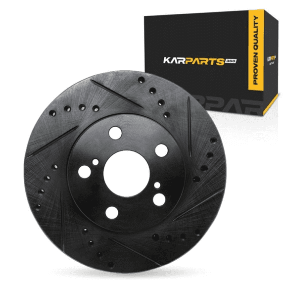 KarParts360 For Toyota Celica 1994 1995 1996 1997 Brake Rotor | Black | 25 Millimeters / 0.98 Inches Nominal Thickness | 255 Millimeters / 10.04 Inches Outside Diameter | 5 Stud/Lug Hole