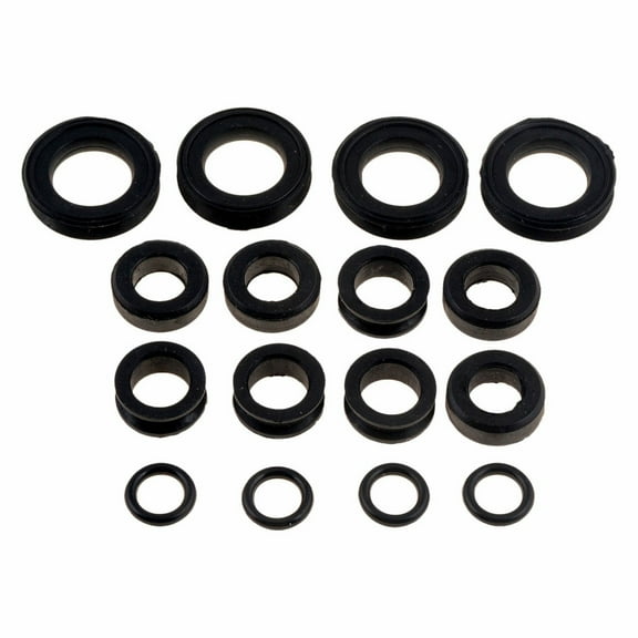 KarParts360 For Toyota Celica 1994 95 96 97 1998 Fuel Injector Seal | 4 Lower Insulators | 4 Vibration Insulators | 4 Injector O-rings | 4 Grommets | Replacement For 2329141010, 2329162010