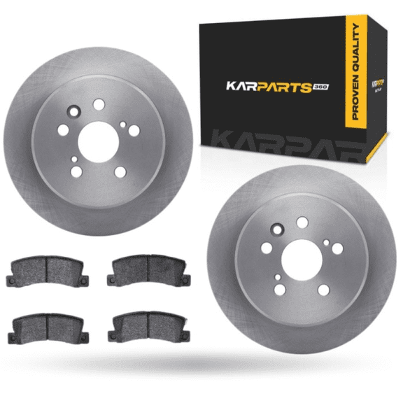 KarParts360 For Toyota Celica 1996 1997 1998 1999 Brake Set | Rear | Cast Iron Rotor | Excluded Calipers | Vented | Plain Rotor Style | 112.5 Millimeters / 4.43 Inches Bolt Circle | 5 Lugs