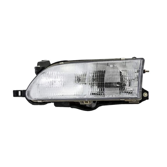 KarParts360 For Toyota Corolla 1993 94 95 96 1997 Headlight Driver Side | Clear Lens | Plastic Material | 12.8 Volts Direct Current | With Bulbs | Replacement For 8115002040, 811501A490