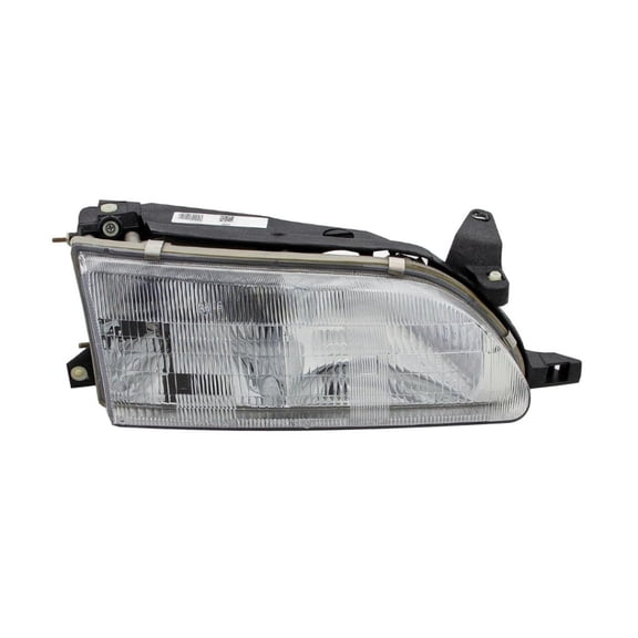 KarParts360 For Toyota Corolla 1993 94 95 96 1997 Headlight Passenger Side | Clear Lens | Plastic Material | 12.8 Volts Direct Current | With Bulbs | Replacement For 8111002040, 811101E220