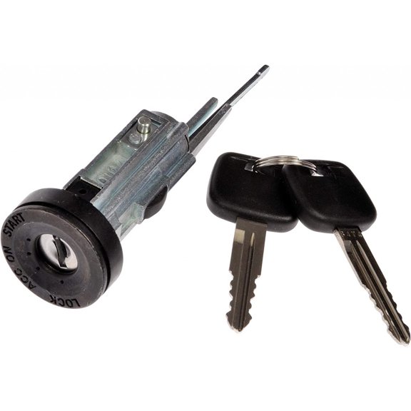 KarParts360 For Toyota Corolla 1993 94 95 96 1997 Ignition Lock Cylinder | Black Housing | Steel | With Keys | 2 Pieces Key | Replacement For 69057-12250, 94852540