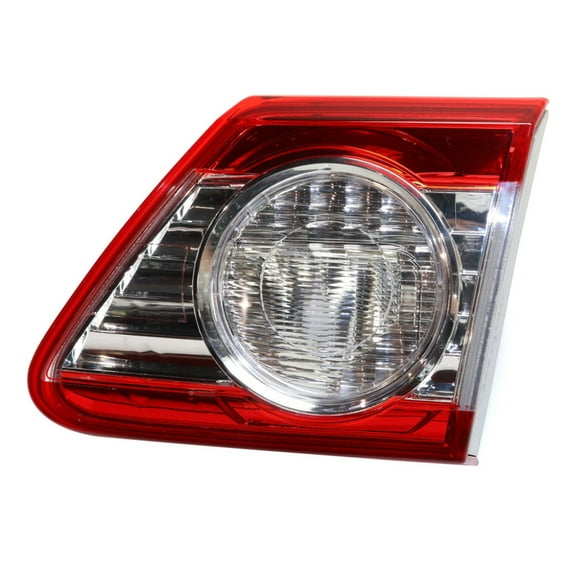 KarParts360 For Toyota Corolla 2011 2012 2013 Tail Light Assembly Passenger Side | Inner | Clear & Red Lens | Chrome Housing | With Backup Light | Replacement For TO2803108 | 8158112170