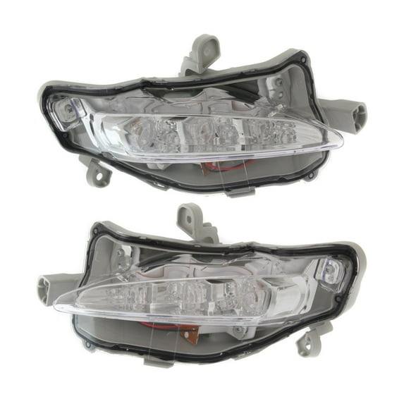 KarParts360 For Toyota Corolla 2017 2018 2019 Driving Light Driver and Passenger Side Pair CAPA LE/LE Eco/XLE | Horizontal Type | Clear Lens | LED | TO2562102C, TO2563102C | 8144002020, 8143002020