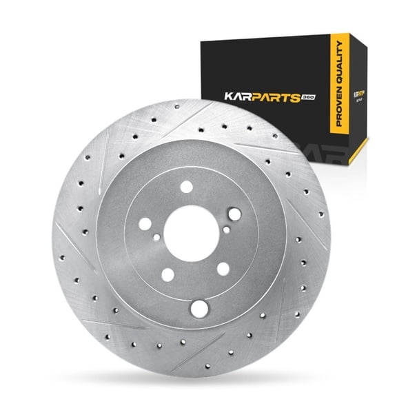 KarParts360 For Toyota GR86 2024 2025 Brake Rotor Driver Side | Silver | 58 Millimeters / 2.28 Inches Center Hole Diameter | 18 Millimeters / 0.71 Inches Discard Thickness