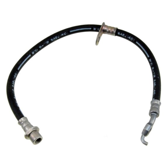 KarParts360 For Toyota Highlander 2001 2002 2003 Brake Hydraulic Hose | Black | Stamped Steel | Flexible Hose | 18.5 Inches Axis 1 Length | With Bracket | Replacement For 90947-02971