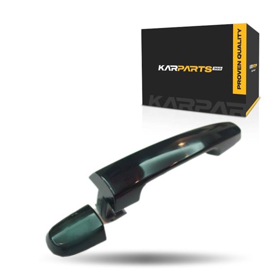 KarParts360 For Toyota Highlander 2001-2007 Exterior Door Handle Passenger Side | Rear | Hybrid | Keyless Type | Smooth Black | Excluded Smart Entry System | For TO1310136 | 6921112220C1, 6922742070C