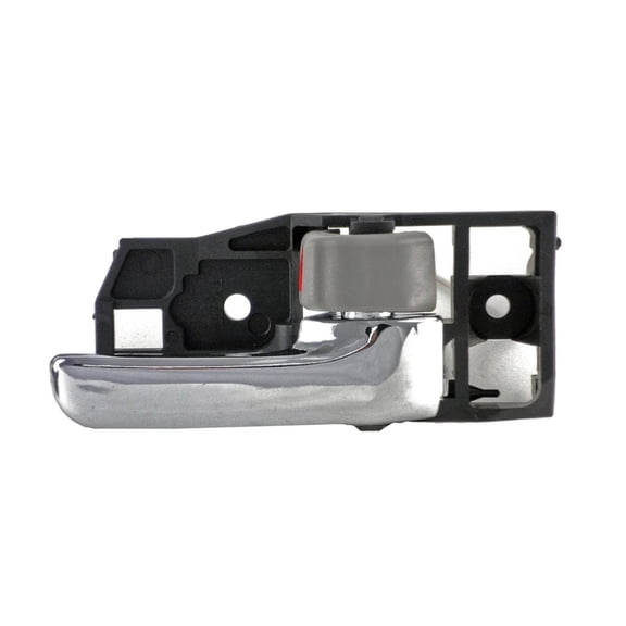 KarParts360 For Toyota Highlander 2001-2007 Interior Door Handle Front OR Rear, Passenger Side | Plastic | Chrome Lever | Gray Knob | Rectangle | Lockable | Clip-On And Screw On | For 69205-48030-B0