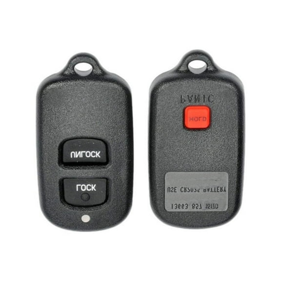 KarParts360 For Toyota Highlander/Prius 2001 2002 2003 2004 Keyless Remote Case | Plastic And Rubber Material | Black | Lock/Unlock/Panic Button Functions | 3 Buttons | Replacement For 8191-00922