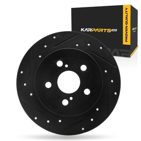 KarParts360 For Toyota Prius 2010-2022 Brake Rotor | Black | 8.8 Millimeters / 0.35 Inches Nominal Thickness | 259 Millimeters / 10.20 Inches Outside Diameter | 5 Stud/Lug Hole