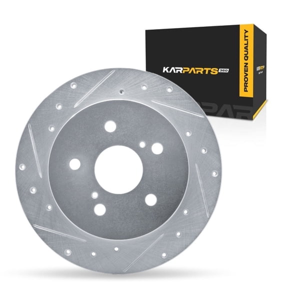 KarParts360 For Toyota Prius 2023 2024 2025 Brake Rotor | Silver | 12 Millimeters / 0.47 Inches Nominal Thickness | 281 Millimeters / 11.06 Inches Outside Diameter | 5 Stud/Lug Hole