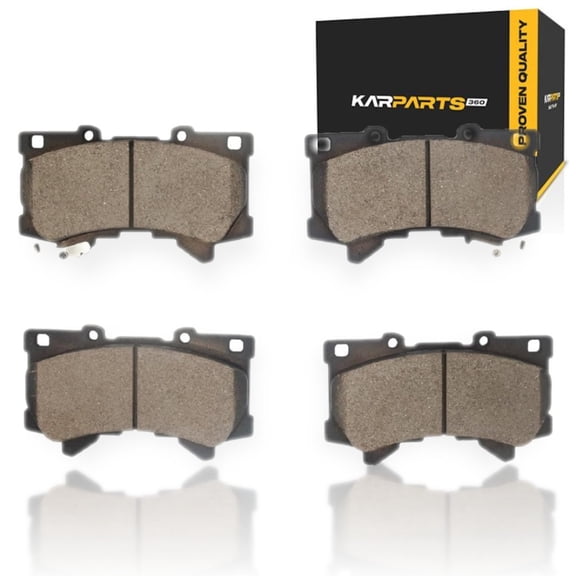 KarParts360 For Toyota Sequoia 2023 2024 2025 2026 Disc Brake Pads | Ceramic | Mechanical Pad Wear Sensor | 82.6 Millimeters / 3.25 Inches Outer Height