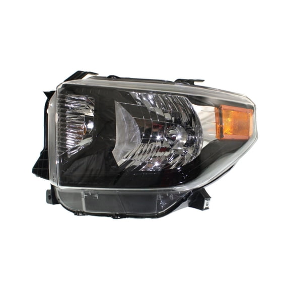 KarParts360 For Toyota Tundra 2015 2016 2017 Headlight Driver Side | Polycarbonate Lens | Composite Type | With Bulbs | With Black Bezel | TRD Pro Model | Replacement For TO2502235 | 811500C111