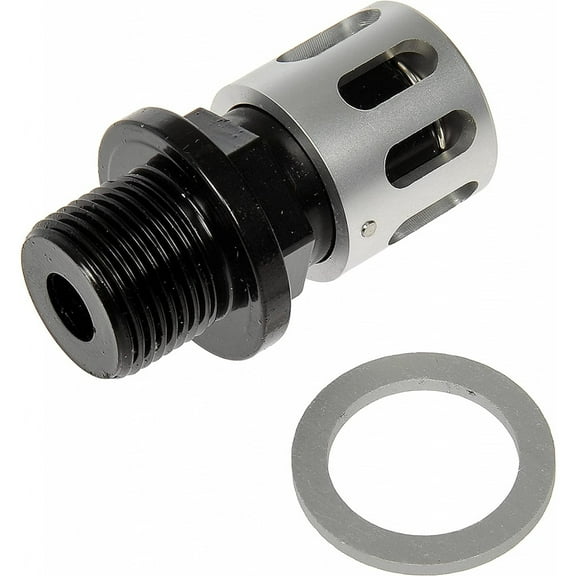 KarParts360 Twist Drain Oil Drain Plug | Steel | 2 Bolt Grade | Black, Silver Color | EZ Drain Method | With Gasket Or Seal