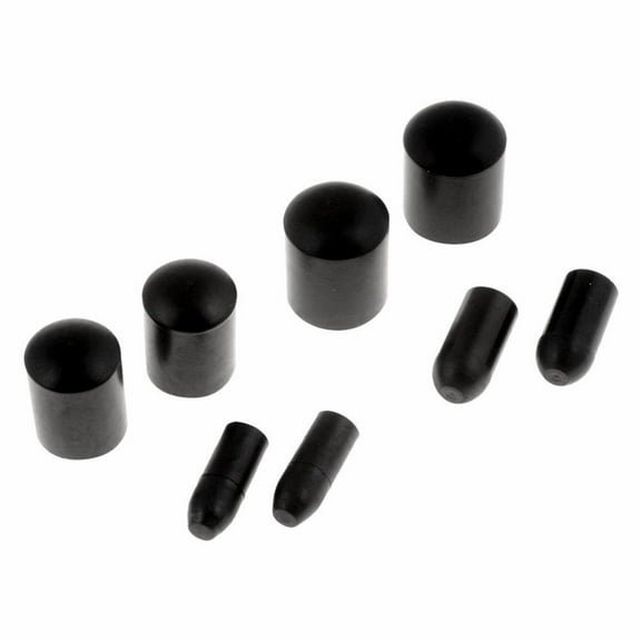 KarParts360 Vacuum Bypass Cap Assortment | Rubber | Black