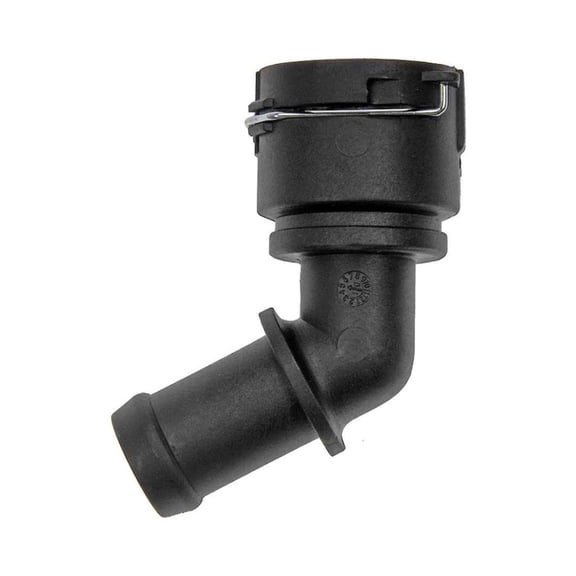 KarParts360 For Volkswagen Beetle 1998-2006 Coolant Hose Connector | Plastic Material | Black | Hose Barb Fitting Attachment End 1 | Quick Disconnect Fitting Attachment End 2 | Male End 1 Gender