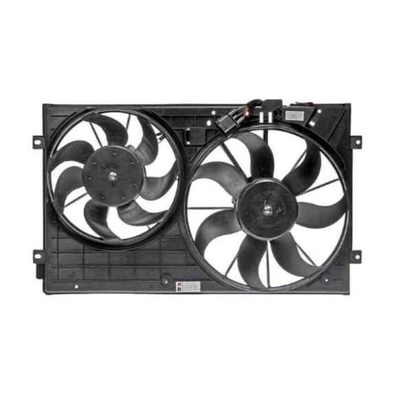 KarParts360 For Volkswagen Beetle/Passat 2012-2018 Radiator Fan | Plastic Blade | Brushless Motor Type | Black Shroud Color | Plastic Shroud | Female Connector | 1 Connector | 1K0959455EA, 1K0959455E