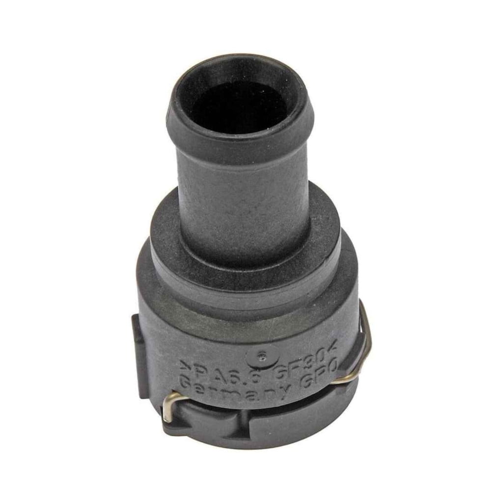 KarParts360 For Volkswagen Bora 2005 06 07 08 09 2010 Coolant Hose Connector | Plastic | Black | Hose Barb Fitting Attachment End 1 | Quick Disconnect Fitting Attachment End 2 | Male End 1 Gender