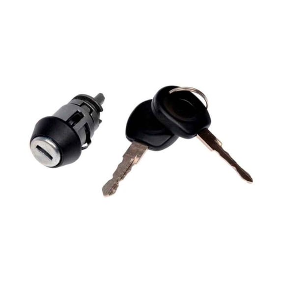 KarParts360 For Volkswagen EuroVan 1992 93 94 95 1996 Ignition Lock Cylinder | Black Housing | Metal Material | With 2 Keys | Excluded Wiring Harness | Replacement For 107905855CA, 107905855CB