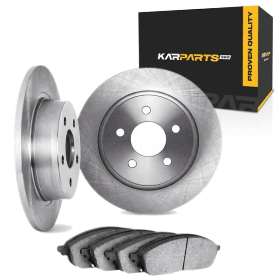 KarParts360 For Volkswagen EuroVan 2001 2002 2003 Brake Set Rear | Cast Iron | Excluded Calipers | Vented | Plain Rotor Style | 114.3 Millimeters / 4.50 Inches Bolt Circle