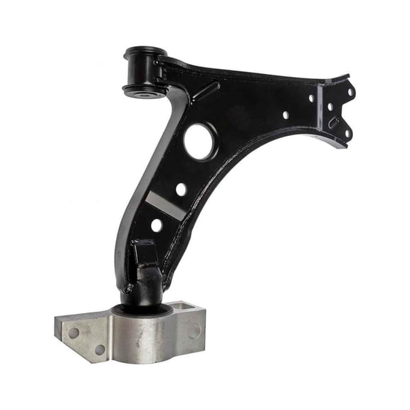 KarParts360 For Volkswagen GLI 2010 Control Arm | Rubber Bushing Material | Powder Coated Finish | Welded Ball Joint Mounting | Black | Replacement For 1K0407152AA, 1K0407152AB