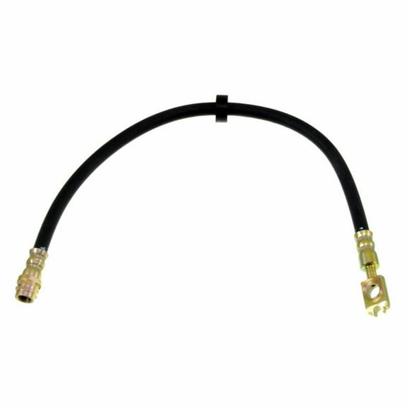 KarParts360 For Volkswagen Golf 1999-2005 Brake Hydraulic Hose | Black | Treated Steel End 1 and 2 | Flexible Hose | 17.13 Inches Axis 1 Length | Replacement For 1J0611701