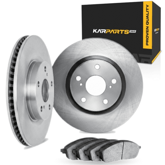 KarParts360 For Volkswagen Golf 2010 11 12 13 2014 Brake Rotor Set Front | Cast Iron | Excluded Calipers | Vented Rotor | 112 Millimeters / 4.41 Inches Bolt Circle | 5 Lug