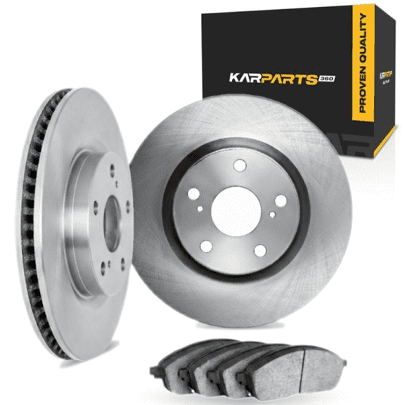 KarParts360 For Volkswagen Golf 2010 11 12 13 2014 Brake Rotor Set Front | Cast Iron | Excluded Calipers | Vented Rotor | 112 Millimeters / 4.41 Inches Bolt Circle | 5 Lug