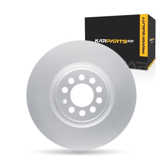 KarParts360 For Volkswagen Jetta 2004 2005 Brake Rotor | Coated | 25 Millimeters / 0.98 Inches Nominal Thickness | 312 Millimeters / 12.28 Inches Outside Diameter | 5 Stud/Lug Hole