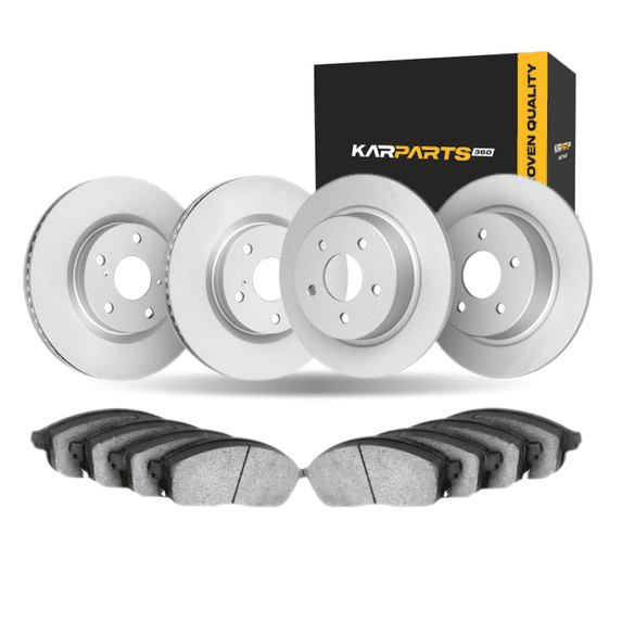 KarParts360 For Volkswagen Jetta 2006 07 08 09 2010 Brake Rotor Set | Front and Rear | Cast Iron Rotor | Performance/Racing Driving Style | Plain Rotor Style