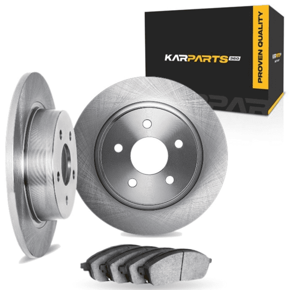 KarParts360 For Volkswagen Jetta 2019-2025 Brake Rotor Set Rear | Cast Iron | Excluded Calipers | Vented Rotor | 114.3 Millimeters / 4.50 Inches Bolt Circle | 5 Lug