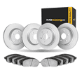 thumbnail image 1 of KarParts360 For Volkswagen Passat 2012 2013 2014 2015 Brake Rotor Set | Front and Rear | Cast Iron Rotor | Performance/Racing Driving Style | Plain Rotor Style, 1 of 4