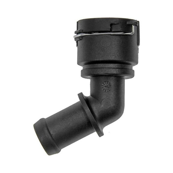 KarParts360 For Volkswagen Passat CC 2009 2010 2011 2012 Coolant Hose Connector | Plastic Material | Black | Hose Barb Fitting Attachment End 1 | Quick Disconnect Fitting Attachment End 2 | 1J0122291
