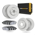 thumbnail image 1 of KarParts360 For Volkswagen Tiguan 2009 10 11 12 2013 Disc Brake Set | Front and Rear | Cast Iron Rotor Material | Excluded Calipers | Plain Rotor Style | With Brake Pads, 1 of 4
