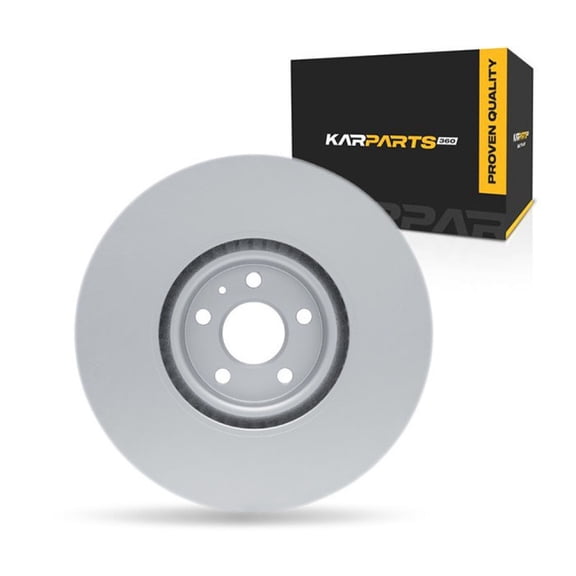 KarParts360 For Volvo C40 2022 2023 Disc Brake Rotor | Coated | 30 Millimeters / 1.18 Inches Nominal Thickness | 345 Millimeters / 13.58 Inches Outside Diameter | 5 Stud/Lug Hole