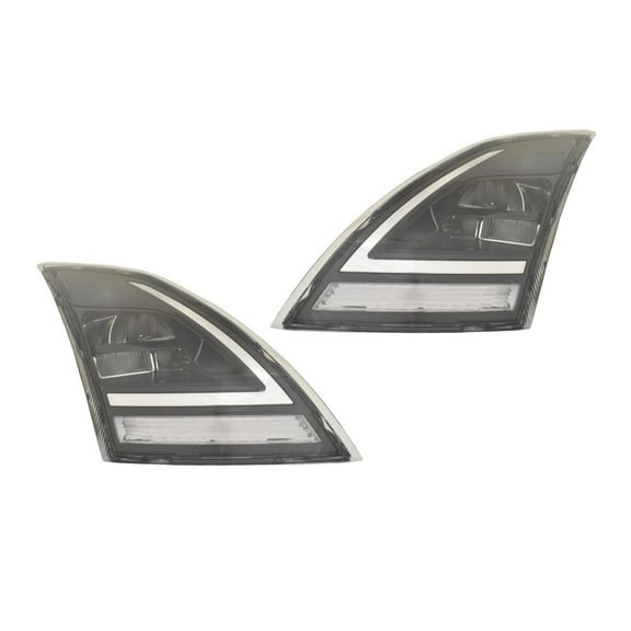 KarParts360 For Volvo VNL/VNR 2018-2024 Headlight Driver And Passenger Side | Pair | Full LED | With LED Control Module | With Bulb | Replacement For 23680018, 23680020