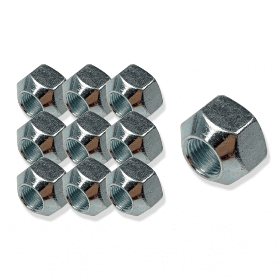 KarParts360 Wheel Nut | Steel | Regular Grade Type | 1 inches Hex Size | Open End Design | Conical Seat - 90 degree Seat Style