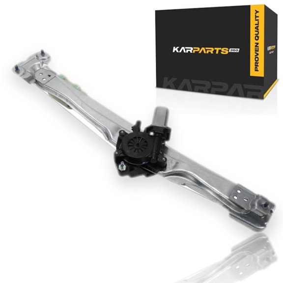 KarParts360 Window Regulator Rear, Driver Side | Stud Attachment | Vertical Mounting Position | 7.13 in. / 181.14 mm Maximum Width