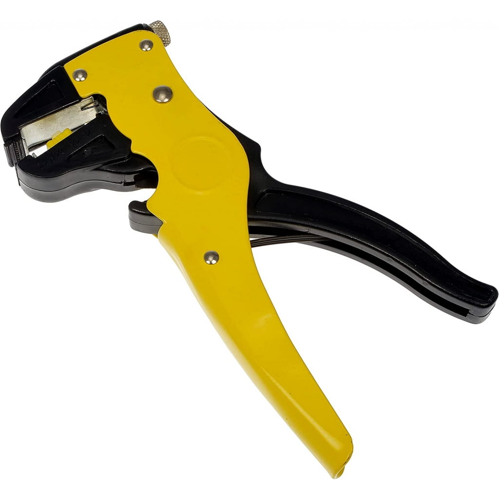 KarParts360 Wire Stripper | CAPA | Metal | Black and Yellow | Tool Electrical Accessory | Stripping Electrician Tool | 3.5 Inches Length